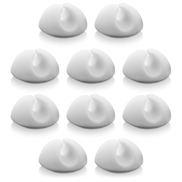 10x Kabelholdere Kabelstyring Kabelfiksering Kabelorganisering