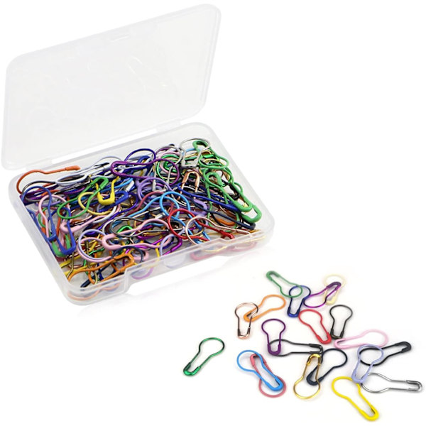 100 stycken glödlampsstift Metallmarkörer Stickning Kalebasser Säkerhetsklämmor (