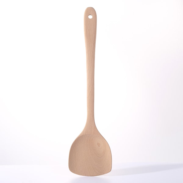 ##/Solid Træspatel 2 stk 34,5*9,5 Medium Flad Spatel##/