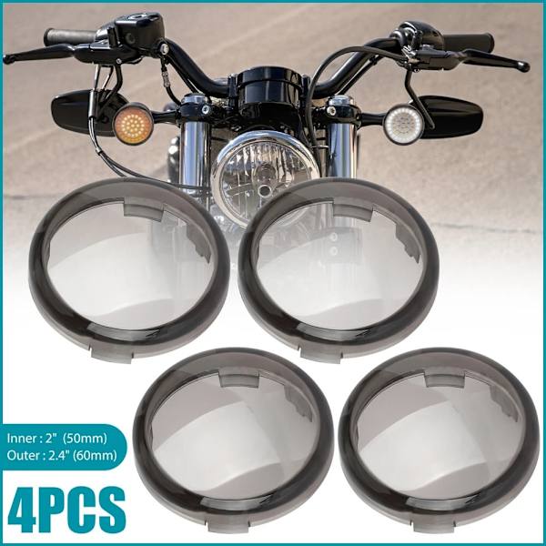 ##/4 Dele Signal Blinklys Dæksel, Motorcykel Røg ABS Lys##/