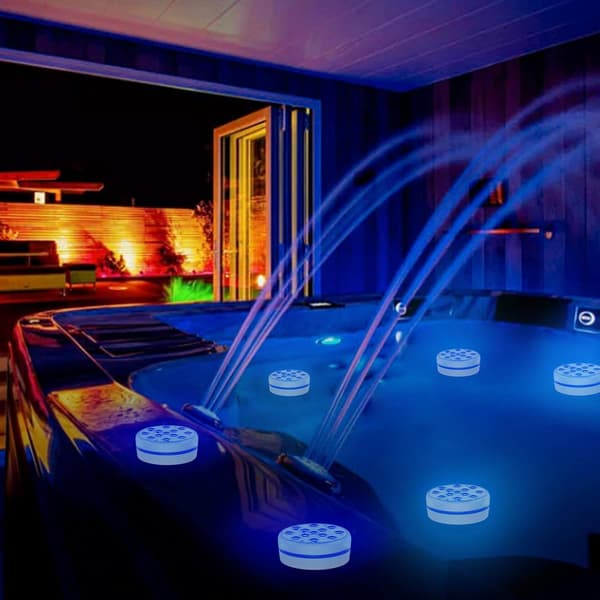 Neddykbar LED-lys, flerfarget vanntett bassenglys