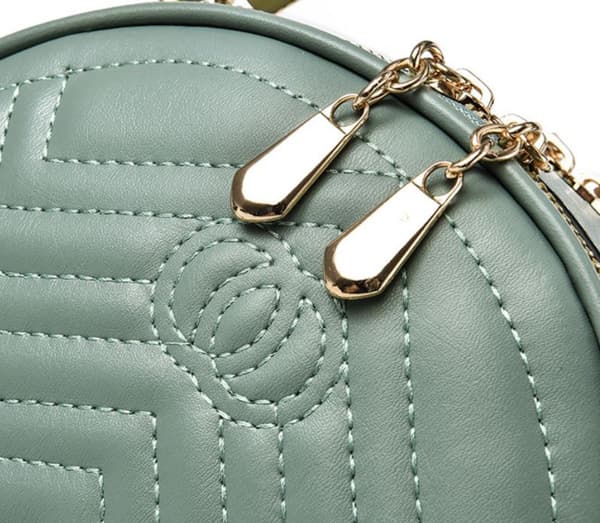 Axelväska liten rund miniväska fashionabel romb axelväska