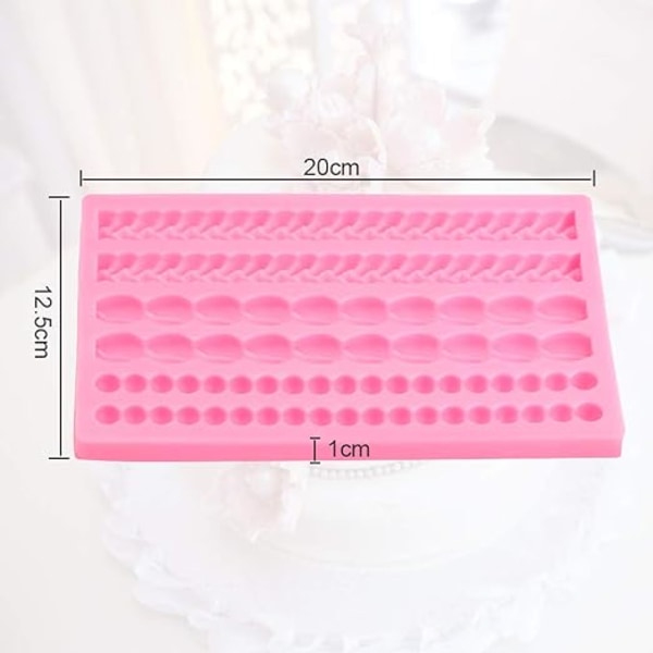 Silikone Perlekæde Fondantform til Bløde Fondantperler