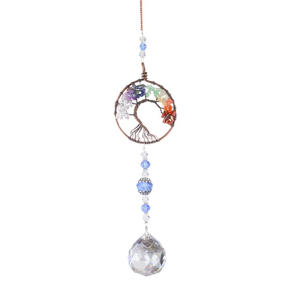 Longevity Tree Krystal Regnbue Solfanger Glas Træ af Livet Orn