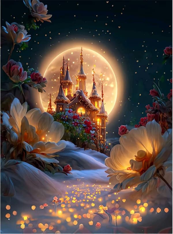 ##/30x40cm 5D DIY Diamantmålning Set - Fleur Sea Castle, tout d##/