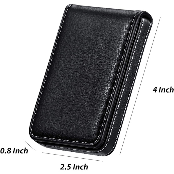 2 stk. Visitkort Holder, Lodret Version PU Læder Business