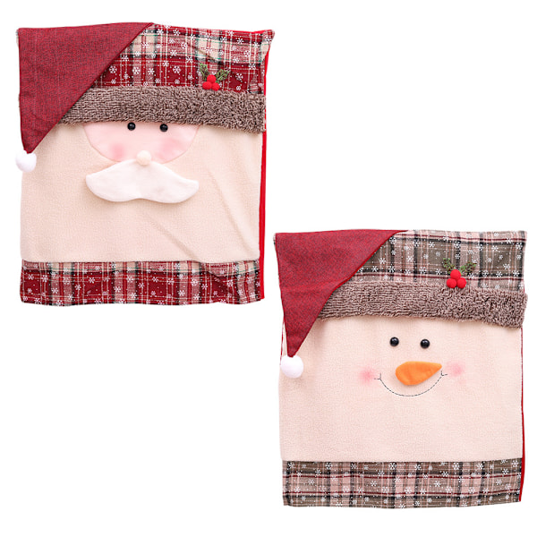 ##/Sett med 2 Plaid Snøflak Stolksedekker, 51x48cm, Kreativ Dekorati##/