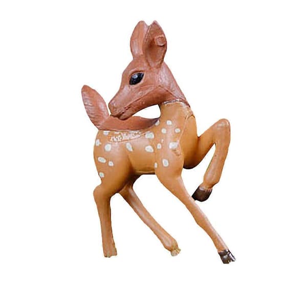 1/2 st Simulerad Hjort Figurin Modell Folkkonst Miniatyr Landskap Trädgårdsdekor Turn Head