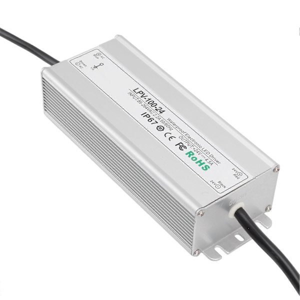 LED Driver Vandtæt IP67 Konstant Spænding Strømforsyning Transformer Adapter 100W 24V 4.5A