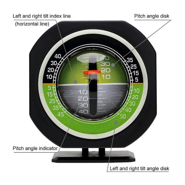 LED Bil Inclinometer Hög Noggrannhet Inbyggd LED Justerbar Vinkel Lutningsmätare