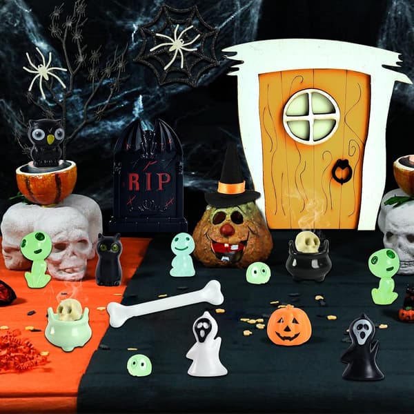 Miniature Halloween Dekoration, Miniature Dukkehjem, Miniature Ha