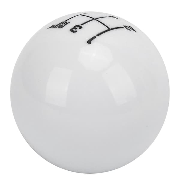 M12x1.25 Girskiftknott Hode 5-trinns Slitesterk med 3 Adaptere Universelt Biltilbehør (Hvit)