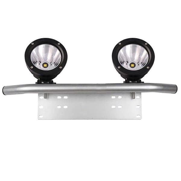 Nummerskyltslamphållare LED Ljusramp Monteringsfäste Aluminiumlegering Universal för Jeepar Lastbilar Pickuper SUV:ar Silver