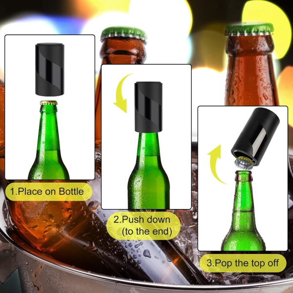 Magnetic Beer Bottle Opener, Cool Push Bottle Opener Bottle Open