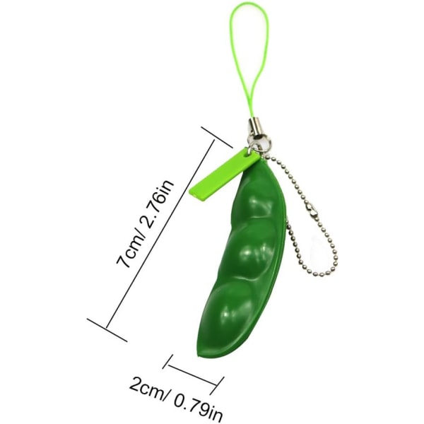 /#/6-Pack Squeeze Bean Keychain Nøglering/#/