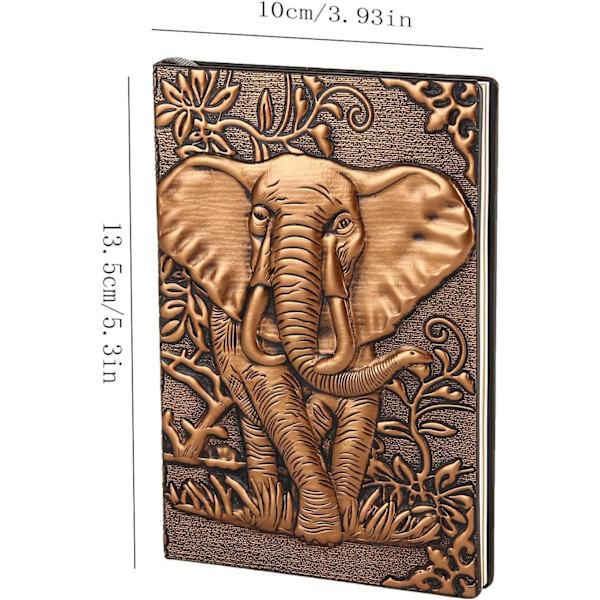 Lille Vintage Læder Notesbog A6, Hardcover Journal Dagbog Lomme