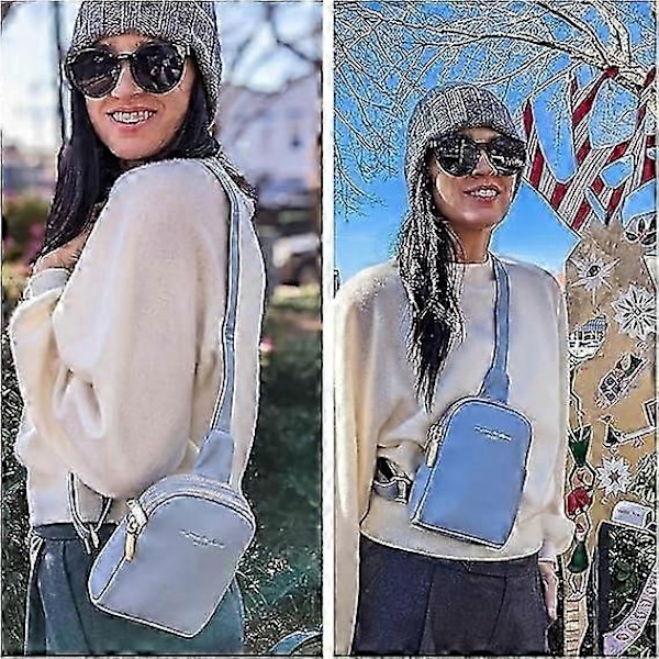 Liten Crossbody Sling Bag Midjeväskor Plånböcker Bröstväska för Kvinnor Män Tonårstjejer