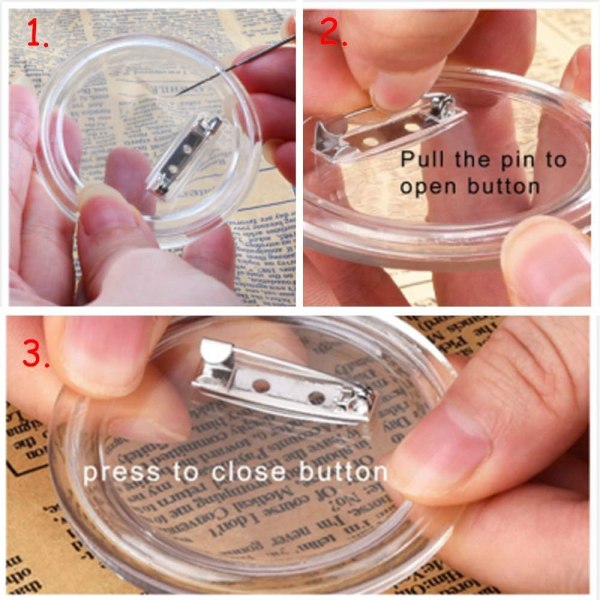 36 STK Gjør hennes tilpassbare merke 44 mm pin, for DIY håndlaget idé