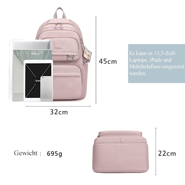 ##/Skolebagg for ungdom, vanntett ryggsekk, laptopbagg##/