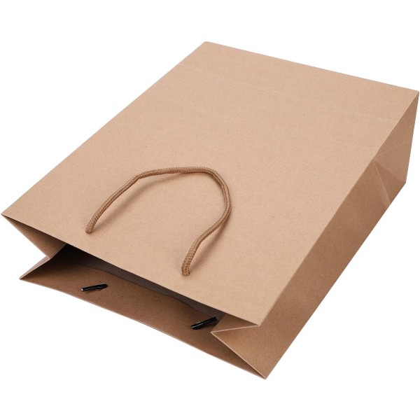 10 Stykker Kraftpapirposer Store Julegaveposer Håndveske med
