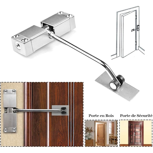 ##/Dørlukker i aluminium, justerbar overflate##/
