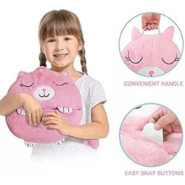 ##/(Pink) Sovepose til børn, Børnefoldbar pude og sovepose##/