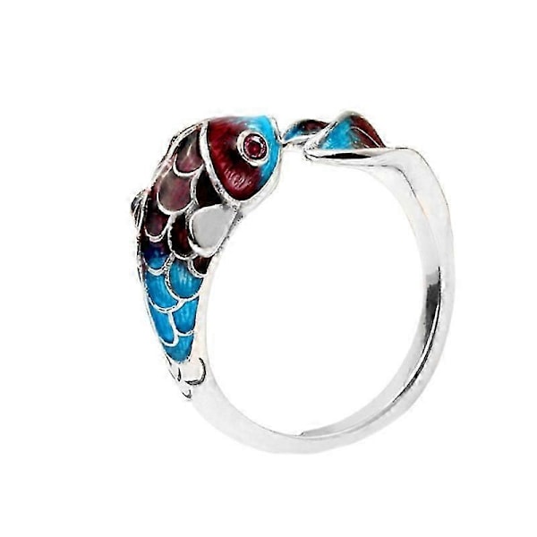 Koi Ring, Justerbar klassisk design för kvinnor med färgstarka detaljer för lycka