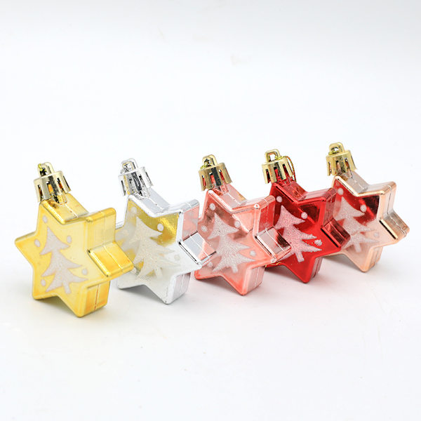 ##/25 stykker julepynt femspissede stjerner juletrepynt##/