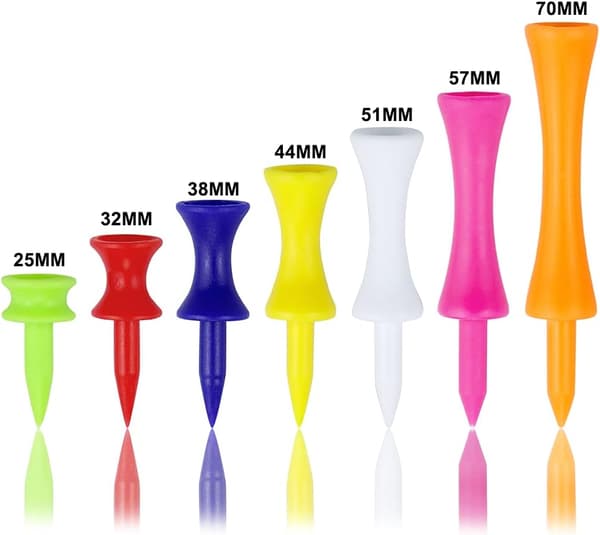 Pakke med 100 Pink 57mm Plastik Golf Tees