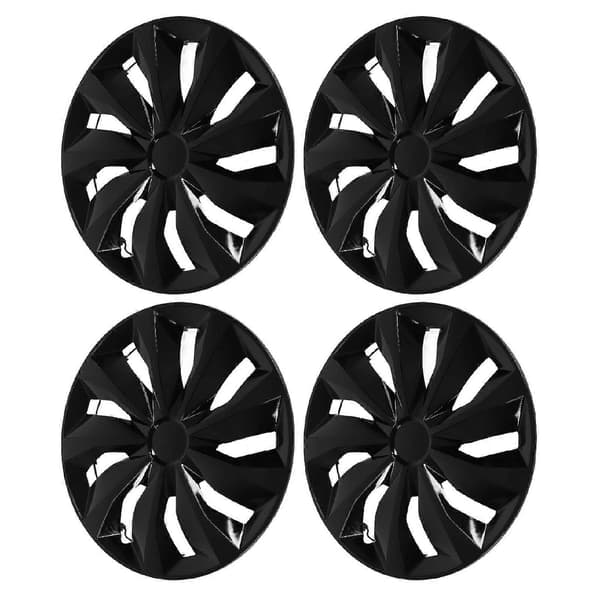 4 stk. hjulkapsler Stilfulde Holdbare Sorte Robuste 15 Tommer Hjulkapsler Erstatning for Peugeot 208