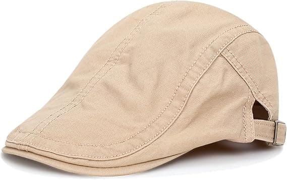Herrar Justerbar Bomulls Vintage Baskerhatt, Andningsbar Platt Hatt