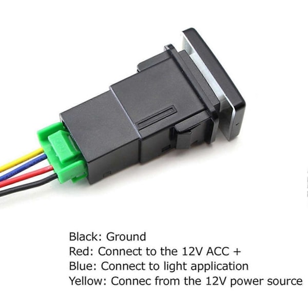 Tåkelys Kontrollknapp Bryter m/Kabel 33mm Passer for Camry/YARIS/Highlander/PRIUS/LEVIN
