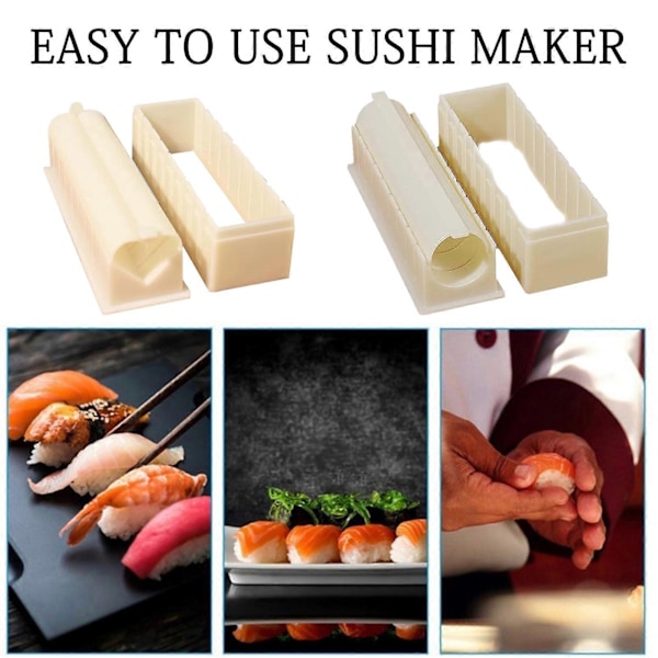JiKaiX 1 Sæt Sushi Form Holdbar Praktisk Sushi Fremstillingsværktøj Alsidige DIY Sushi Form Sæt til Hjemmekøkken Round