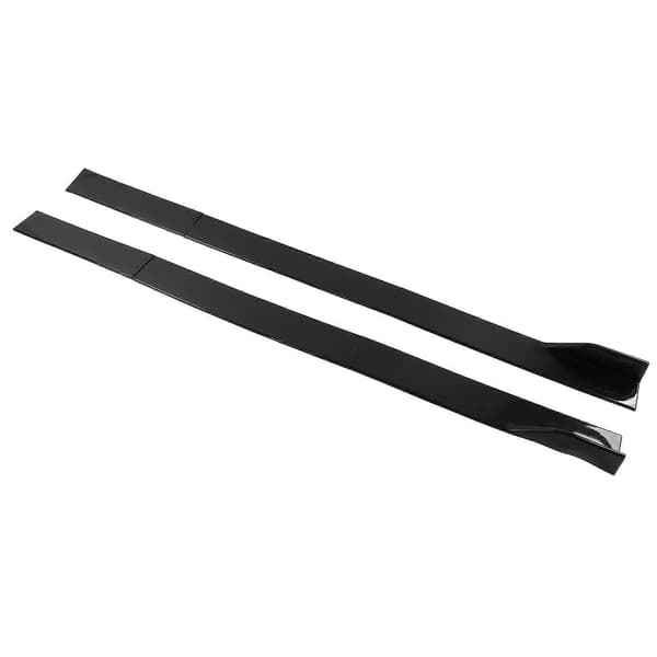 2,2 m/7,22 ft sideskørter rockerpanel splittere ridsebeskyttelsesstrimmel universelle karrosseridele til bil - blank sort