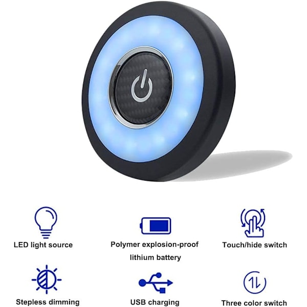 USB Laddningsbar LED-Taklampa för Bil 12V Ljusstark Multi-Fu
