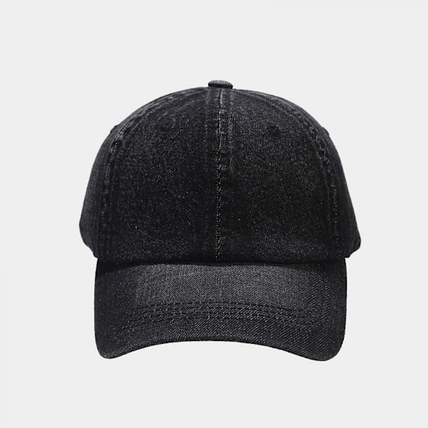 Svart Baseball Kepsar Unisex Justerbar