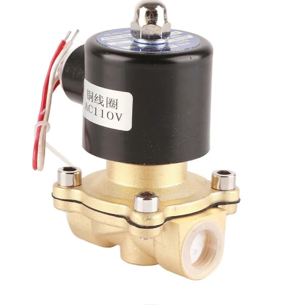 AC110V Messing Elektrisk Magnetventil 1/2in NPT Normalt Lukket til Vand Luft Gas Diesel