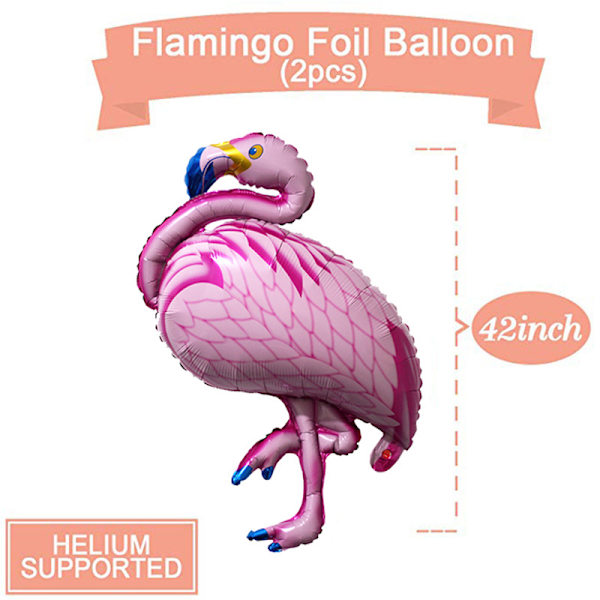 99 stk (Flamingo Ballongstrengsett) Helium Latexballonger for Barn