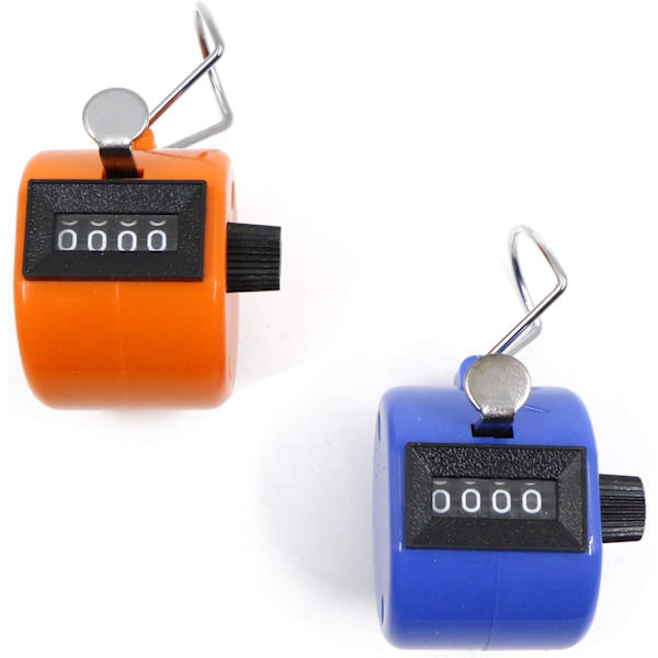 4-siffrig manuell hastighetsmätare, 2-pack, batterifri mekanisk hastighet