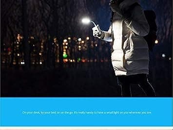 USB LED-valolamppu Power Bankille, Kannettava USB LED-yövalo
