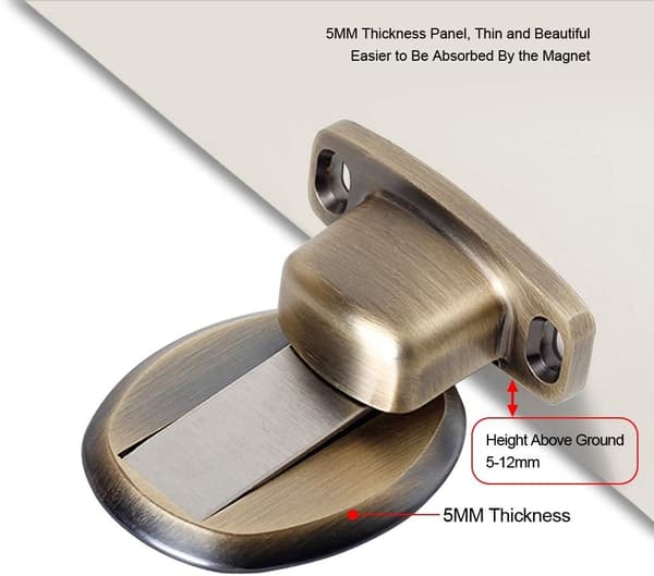 Stærk magnetisk metal dørstopper, dørstopper med 3M base
