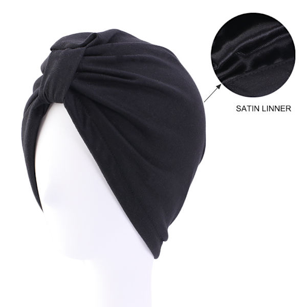##/(svart) duschmössa, mjuk bomullshatt turbanhatt##/