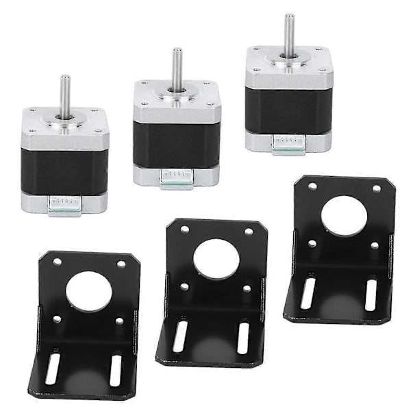 Stepper Motor Rustfrit Stål 4-Ledet Bipolar 3D Printer Tilbehør 40mm 42BYGHW609 12V
