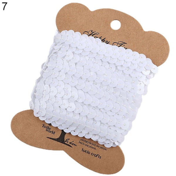 1 Rulle Paljettband Glänsande Klippbart 10 Yard Sömnadshantverk Paljett DIY Band Tyg Tillbehör 7