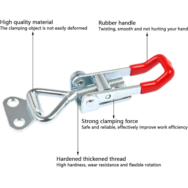 Stk Metall Toggle Latch 4001 Holdekapasitet 100 kg / 220 lbs, Ad