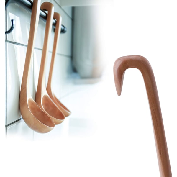 Træskeer til suppe, gryderetter og sauce, naturlige