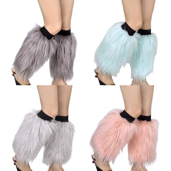 ##/(Rosa, 25 cm) Vinterpels Legwarmer Strømper Kalvesokker for Kvinner##/
