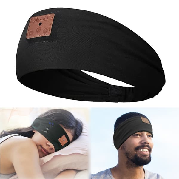 Bluetooth Sport Hörlurar Sovmask Trådlös Bluetooth 5.0 Svart
