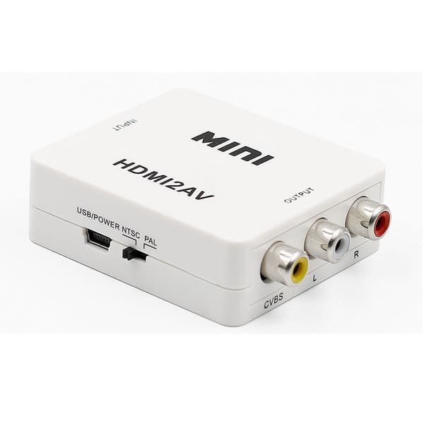 HDMI til AV-konverter, HD-lydadapter Hvit