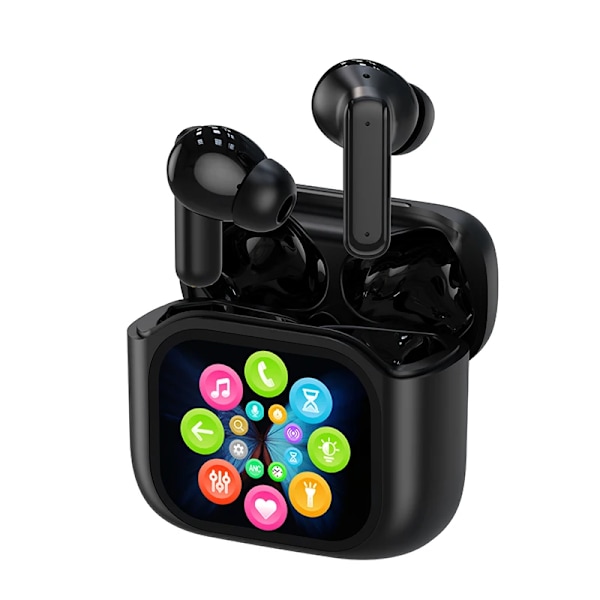 Ægte trådløse Bluetooth hovedtelefoner BY16 Støjreducerende Bluetooth Smart Touch Screen Sort